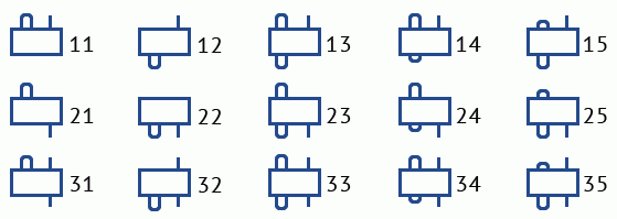 Схема 7.3. Варианты сборки редуктора 1Ц2Н